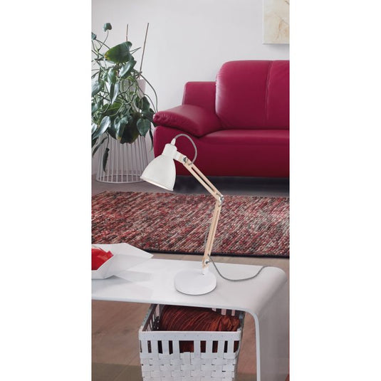 Candeeiro de mesa branco e natural TORONA 1 EGLO