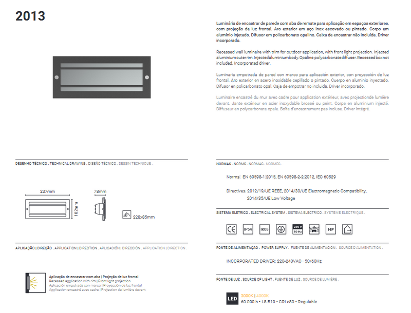 Carregue imagem no visualizador da galeriaProjector de Parede Exterior de Encastrar Branco Tromilux
