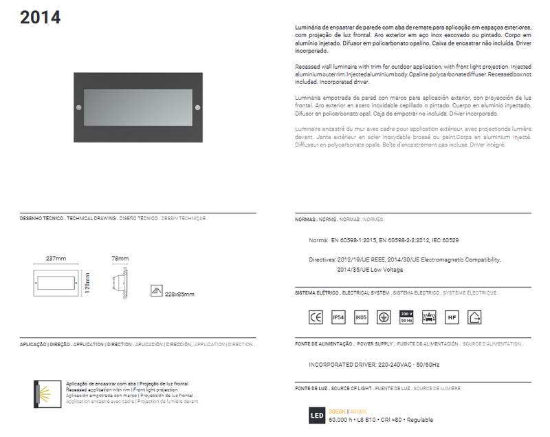 Carregue imagem no visualizador da galeriaProjector de Parede Exterior de Encastrar Tromilux
