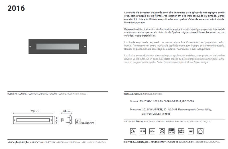 Carregue imagem no visualizador da galeriaProjector de Parede Exterior de Encastrar Led 650Lm 3000K Tromilux
