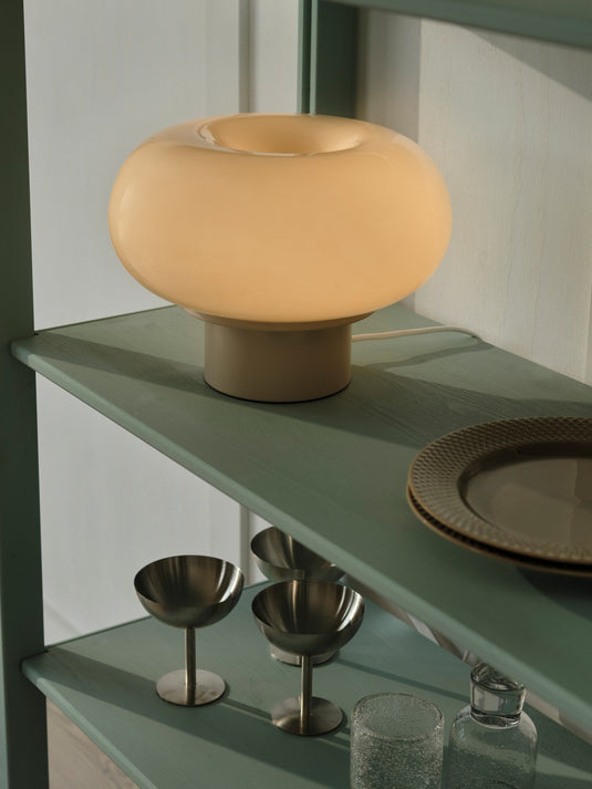 Candeeiro de Mesa em Vidro Bege MALTI NORDLUX
