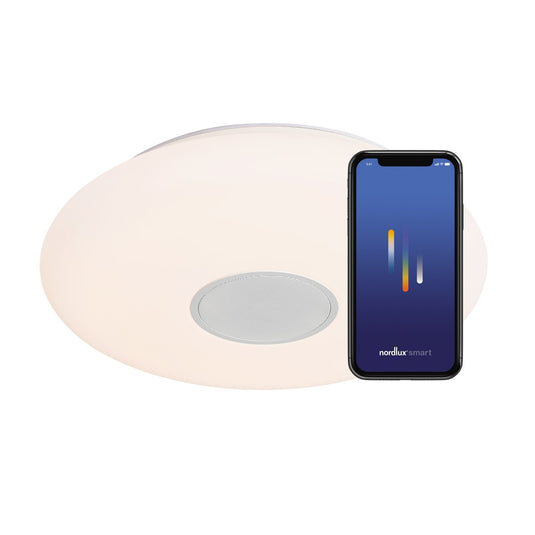 Candeeiro de Teto Inteligente com Altifalante Bluetooth Branco DJAY NORDLUX