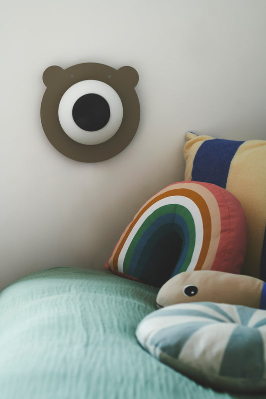 Aplique de Parede Infantil com Vidro Opalino BRUNA BEAR NORDLUX