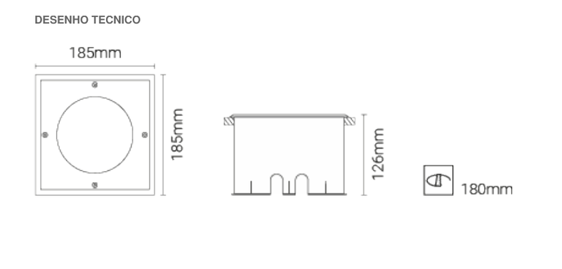 Carregue imagem no visualizador da galeriaLuminária de Encastrar no Solo com Aba de Remate Tromilux
