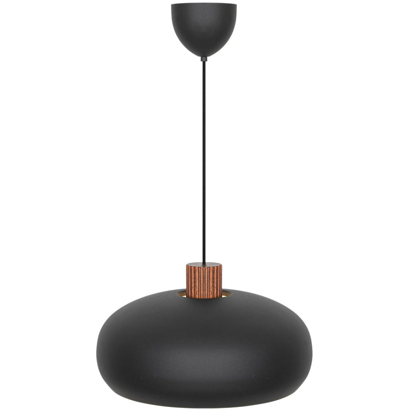 Carregue imagem no visualizador da galeriaCandeeiro Suspenso em Madeira e Metal Preto AURELIO NORDLUX
