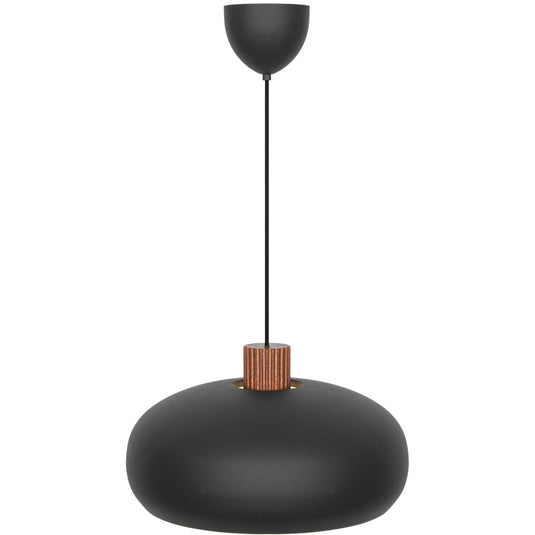 Candeeiro Suspenso em Madeira e Metal Preto AURELIO NORDLUX