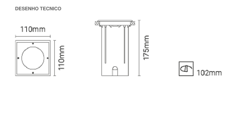 Carregue imagem no visualizador da galeriaLuminária de Encastrar no Solo para Exterior Tromilux
