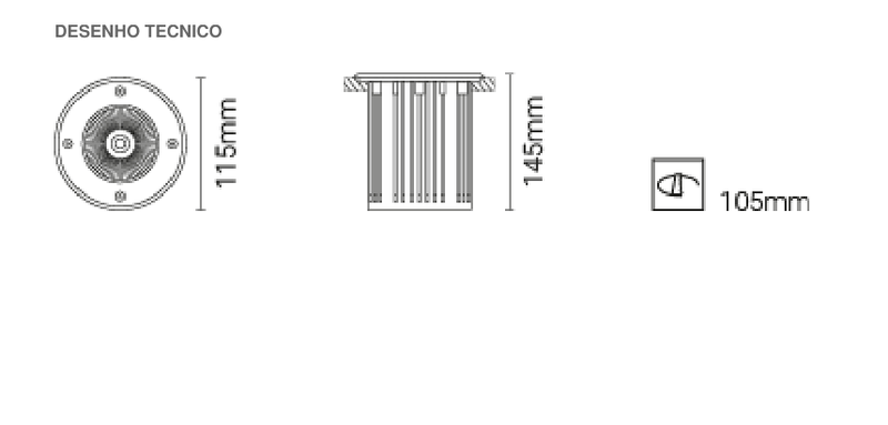 Carregue imagem no visualizador da galeriaLuminária de Encastrar no Solo para Exterior Tromilux
