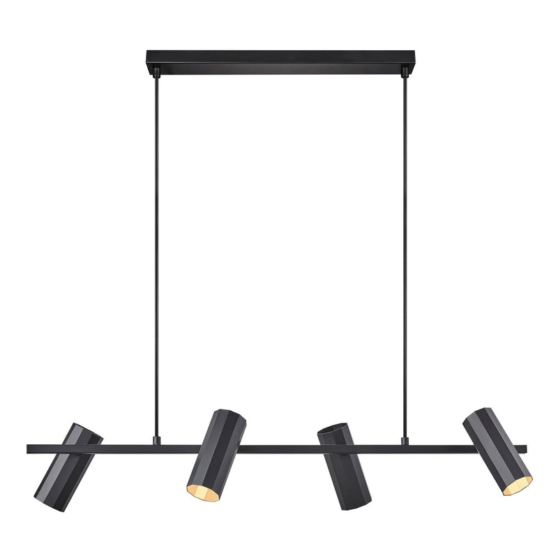 Chargez l'image dans la visionneuse de la galerie, Candeeiro Suspenso 4 Focos Preto ALANIS NORDLUX
