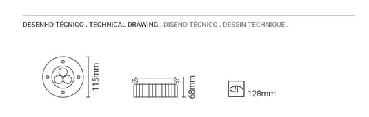 Tromilux 3005.103.8tl 3.6w 3000k ip67 ik07 faretto da incasso per esterno pavimento