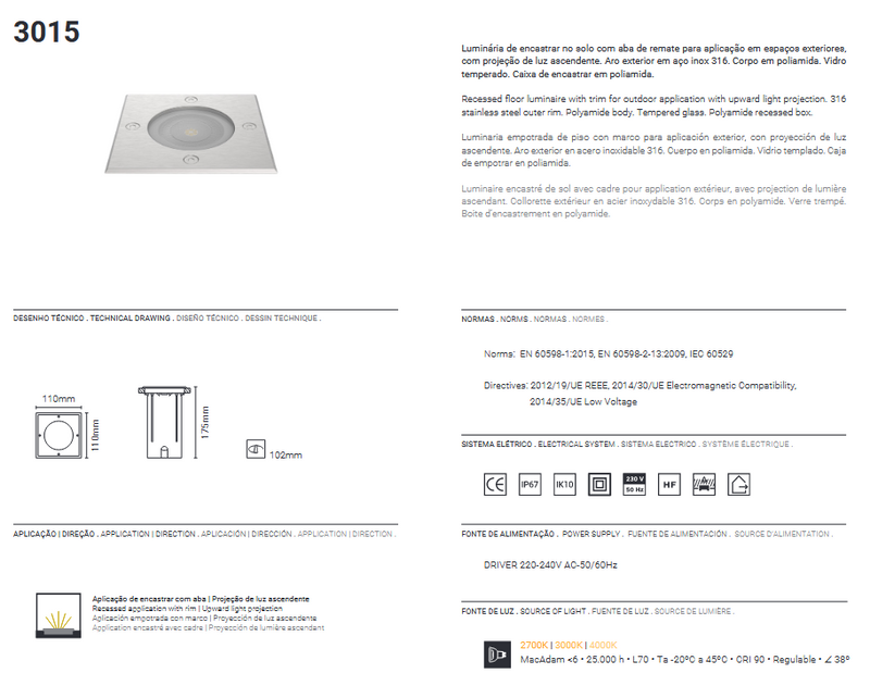 Cargue la imagen en el visor de la galería, Projector de Chão Exterior de Encastrar TROMILUX
