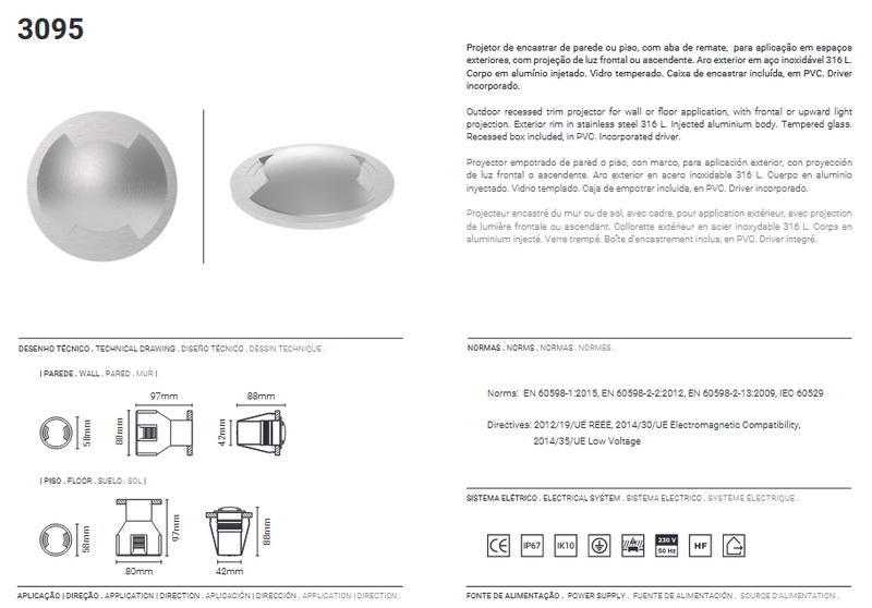 Load image into Gallery viewer, Projector de Chão Exterior de Encastrar IP67 TROMILUX
