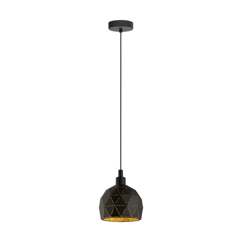 Candeeiro de Tecto Suspenso Eglo Roccaforte Preto 33345 Ø 170 mm 