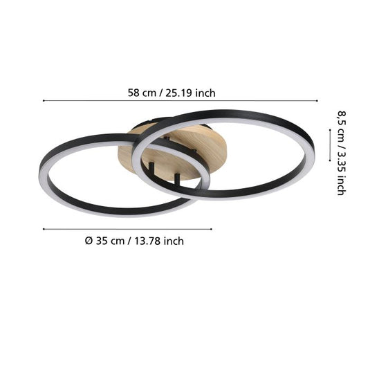 Candeeiro de teto LED com controlo CCT LOMALTAS-Z EGLO