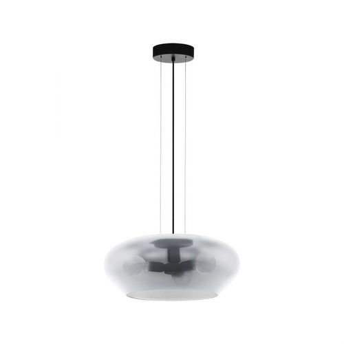 Candeeiro de Tecto Suspenso Moderno Eglo Priorat 39658 Ø500mm Preto 