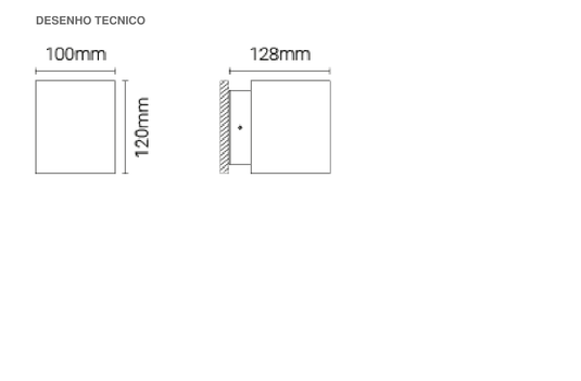 Luminária Saliente de Parede para Exterior Tromilux