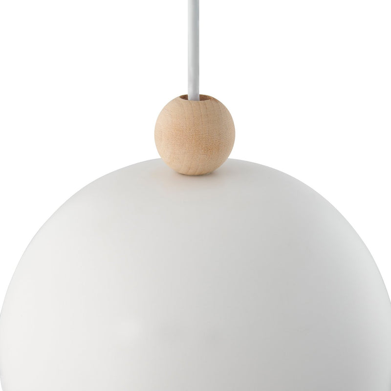 Load image into Gallery viewer, Candeeiro Suspenso Branco com Detalhe em Madeira Gaston NORDLUX
