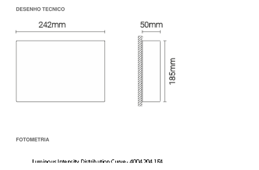 Luminária Saliente de Parede em Aço Inoxidável Tromilux