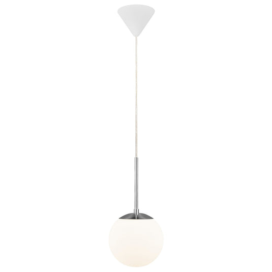 Candeeiro Suspenso Moderno com Vidro Opalino Branco CAFE NORDLUX