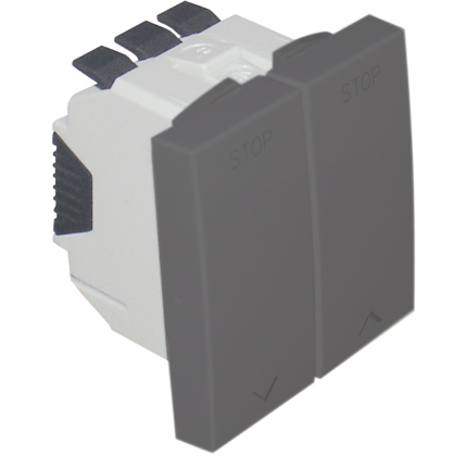 Interruptor unipolar Efapel de 2 módulos, 45011 - Serie Quadro 45