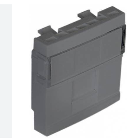 Indlæs billede i Gallery Viewer, Módulo 1 saída p/conetor RJ45 - 2 módulos em alumina - 45976 SAL - Série Quadro 45
