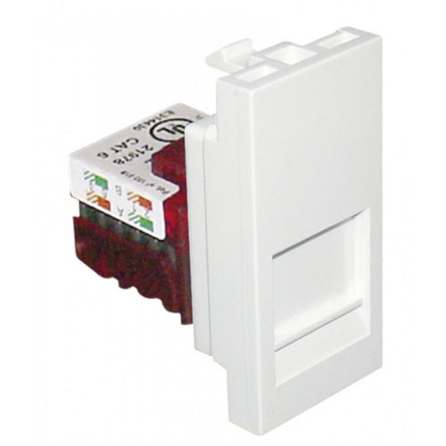 Contector RJ45_categoria_6_UTP_efapel_série_45_45978_branco_branco_mate