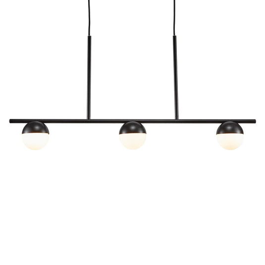 Candeeiro suspenso com três focos preto CONTINA NORDLUX