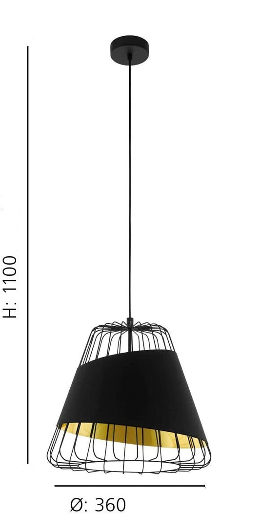 Candeeiro de Tecto Suspenso Vintage Ø360 mm Austel EGLO