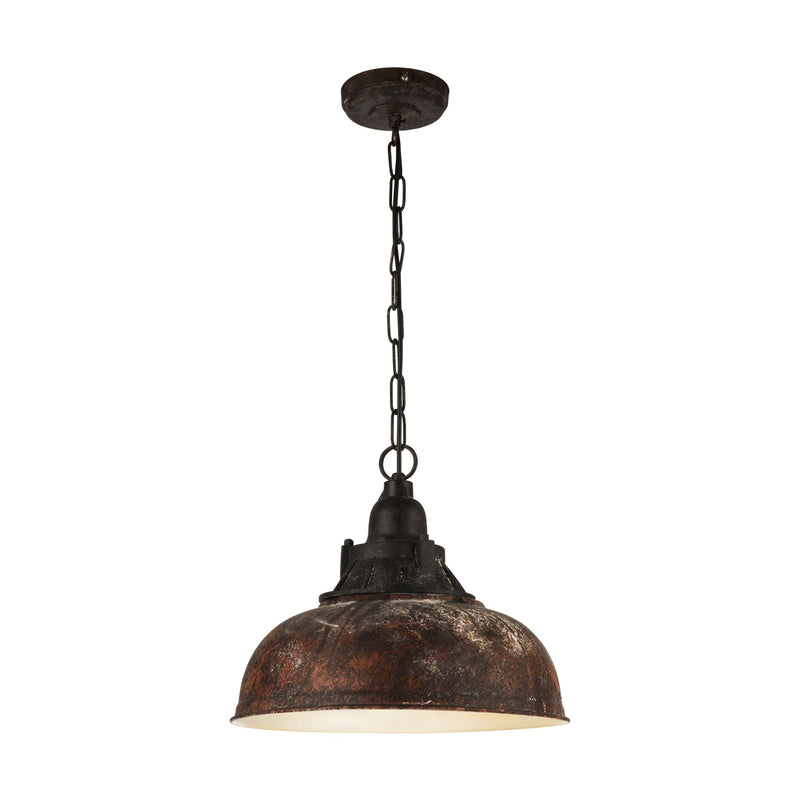 Load image into Gallery viewer, Candeeiro de teto suspenso Vintage Grantham 1 Ø 370mm castanho EGLO
