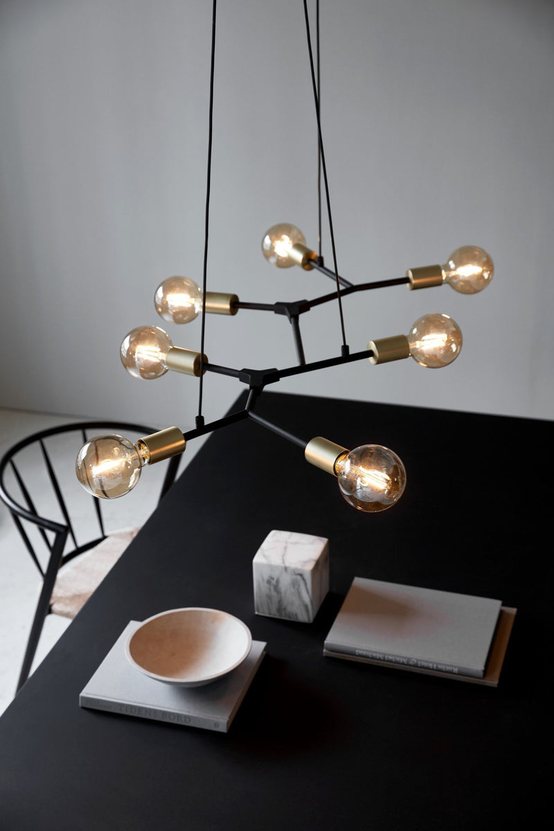 Load image into Gallery viewer, 7-Spot Pendant Industrial Preto JOSEFINE NORDLUX
