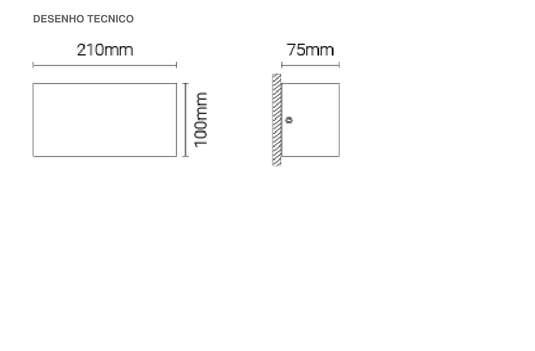 Luminária Saliente de Parede em Aço Inoxidável Tromilux