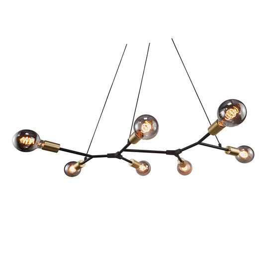 7-Spot Pendant Industrial Preto JOSEFINE NORDLUX
