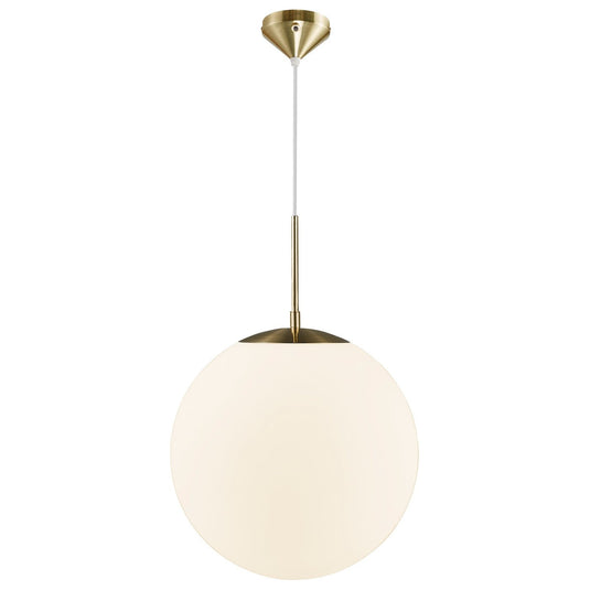Candeeiro de Teto Suspenso em Latão com Vidro Branco Fosco GRANT 35 NORDLUX