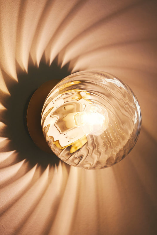 Aplique de Parede Art Deco com Cúpula de Vidro Chisell NORDLUX