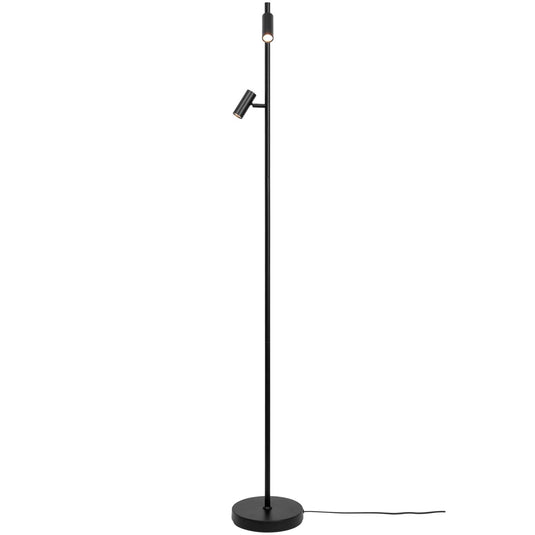 Candeeiro de Pé Preto com Cabeça Ajustável e LED Regulável OMARI NORDLUX
