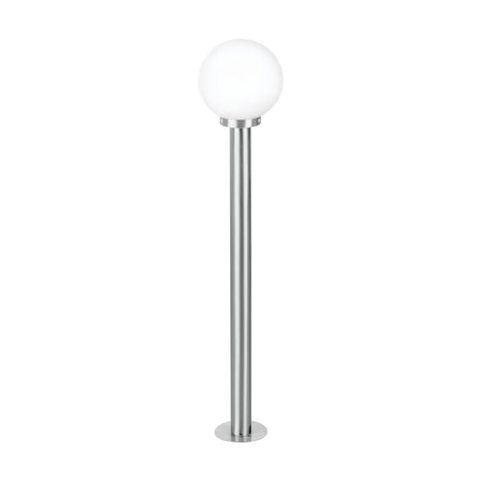 Candeeiro de Pé Exterior em Aço Inoxidável com Vidro Branco NISIA EGLO