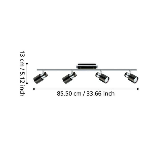 Candeeiro de Teto LED com 4 Projetores Ajustáveis DAVIDA EGLO