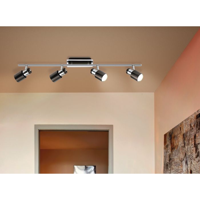 Carregue imagem no visualizador da galeriaCandeeiro de Teto LED com 4 Projetores Ajustáveis DAVIDA EGLO
