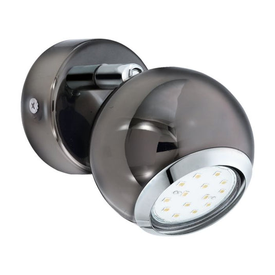 Foco LED de Parede e Teto em Metal Níquel Preto BIMEDA EGLO