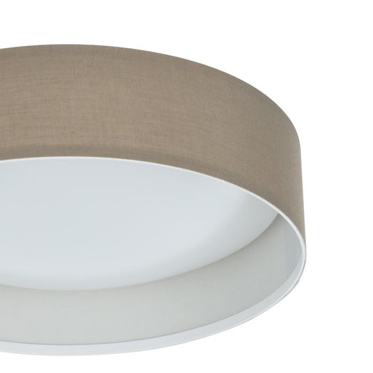 Candeeiro de teto com LED e abajur taupe PASTERI EGLO
