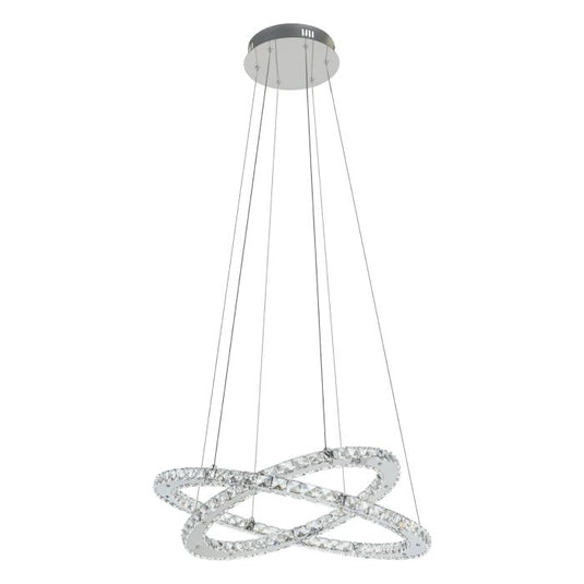 Candeeiro de Teto Suspenso VARRAZO com LED e Cristais Elegantes