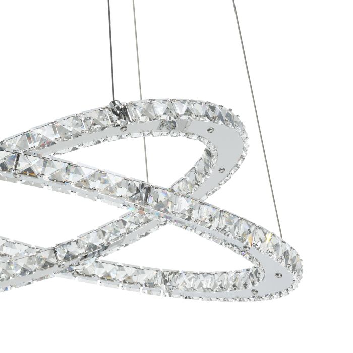 Load image into Gallery viewer, Candeeiro de Teto Suspenso VARRAZO com LED e Cristais Elegantes
