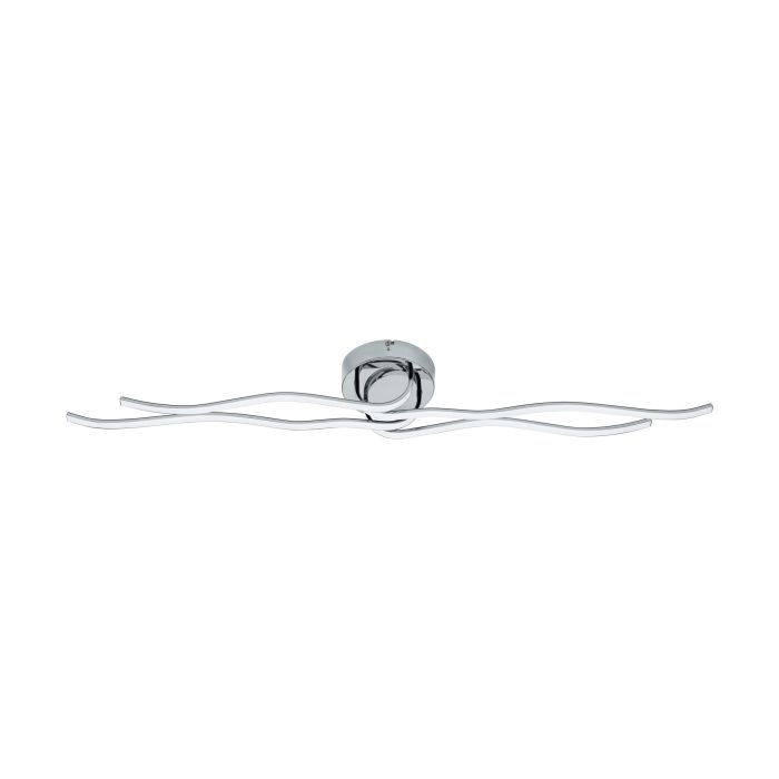 Load image into Gallery viewer, Plafon LED com Quatro Perfis Curvados em Metal Cromado RONCADE EGLO

