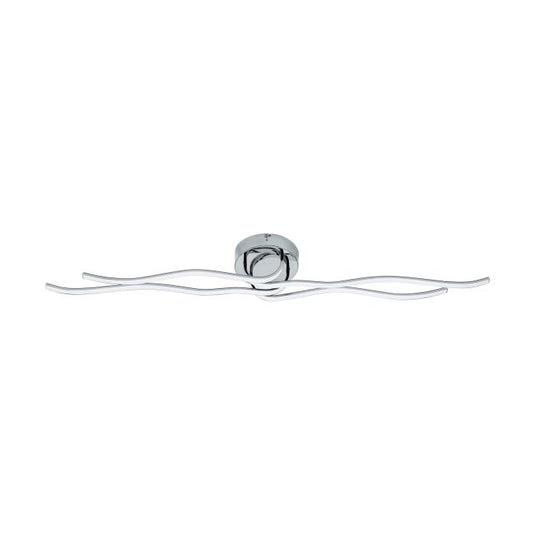 Plafon LED com Quatro Perfis Curvados em Metal Cromado RONCADE EGLO