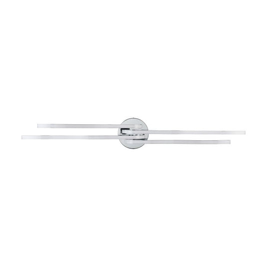 Plafon LED com Quatro Perfis Curvados em Metal Cromado RONCADE EGLO