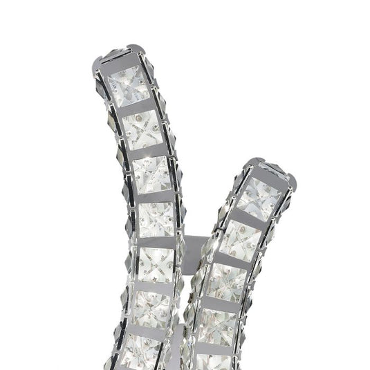 Aplique de Parede LED com Cristais e Acabamento Cromado TONERIA EGLO