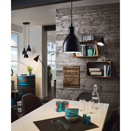 Candeeiro de Mesa com Braço Ajustável Preto e Branco PRIDDY EGLO