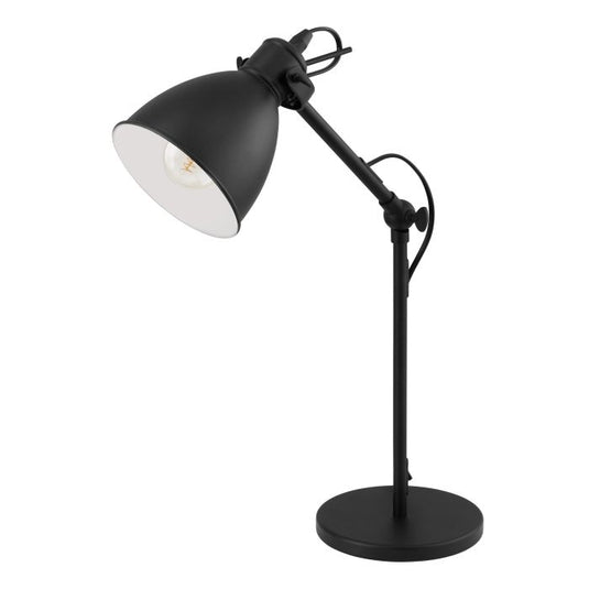 Candeeiro de Mesa com Braço Ajustável Preto e Branco PRIDDY EGLO