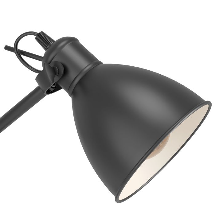 Carregue imagem no visualizador da galeriaCandeeiro de Mesa com Braço Ajustável Preto e Branco PRIDDY EGLO
