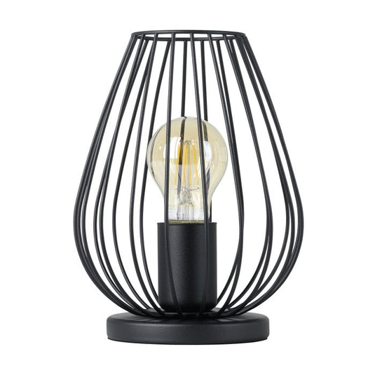 Candeeiro de Mesa com Abajur Oval de Arame Preto NEWTOWN EGLO